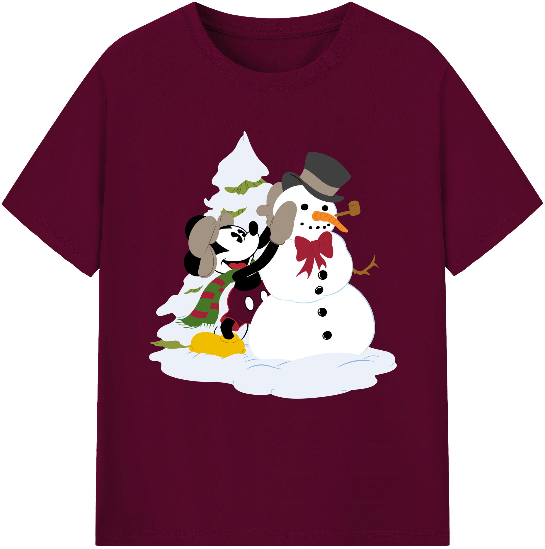 （画像用） ミッキーマウス Mickey Mouse レディースカジュアルプリントTシャツ（綿100％）